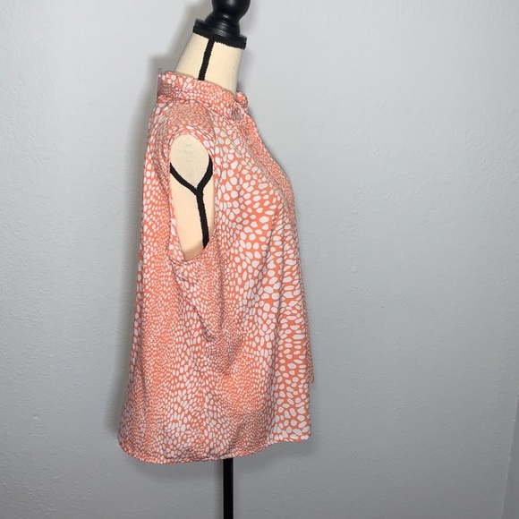 Jennifer and Grace Orange Sleeveless Button Down Blouse size 2X - Picture 2 of 6
